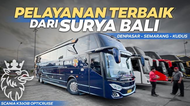 Surya Bali Bus Semarang Bali - Photo by YouTube