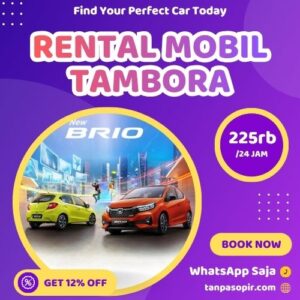 Irit 12% Rental Mobil Tambora, Bisa Lepas Kunci Atau Dengan Sopir