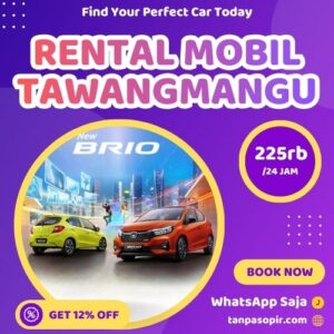 Irit 12% Rental Mobil Tawangmangu, Bisa Lepas Kunci Atau Dengan Sopir