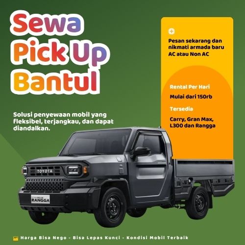 Hemat 10% Sewa Pick Up Bantul, Bisa Lepas Kunci untuk Pindahan dan Pengiriman