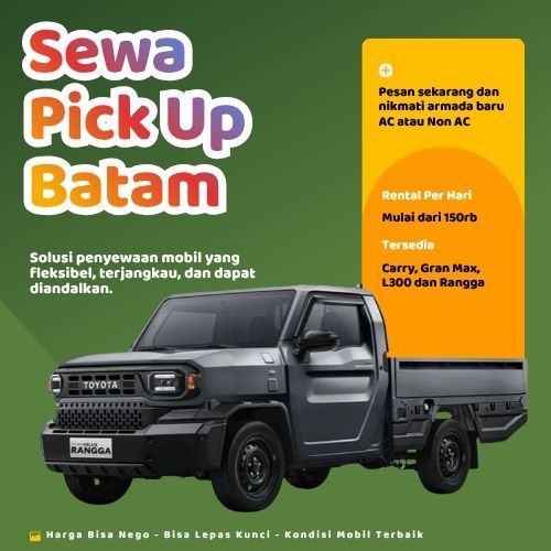 Hemat 10% Sewa Pick Up Batam, Bisa Lepas Kunci untuk Pindahan dan Pengiriman