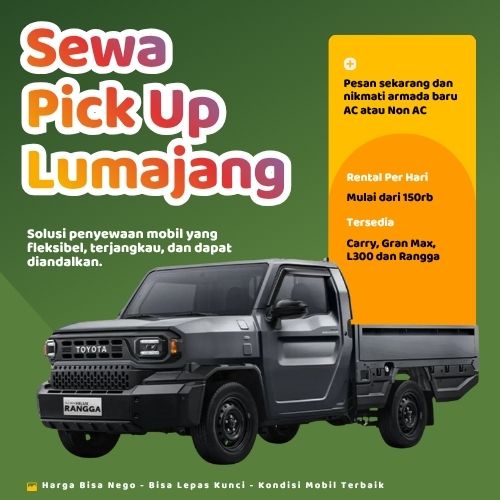 Hemat 10% Sewa Pick Up Lumajang, Bisa Lepas Kunci untuk Pindahan dan Pengiriman