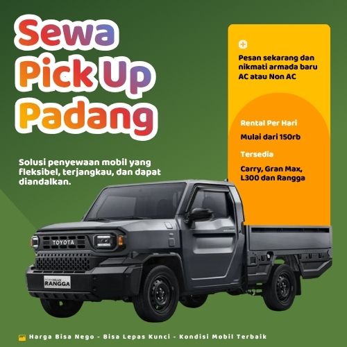 Hemat 10% Sewa Pick Up Padang, Bisa Lepas Kunci untuk Pindahan dan Pengiriman