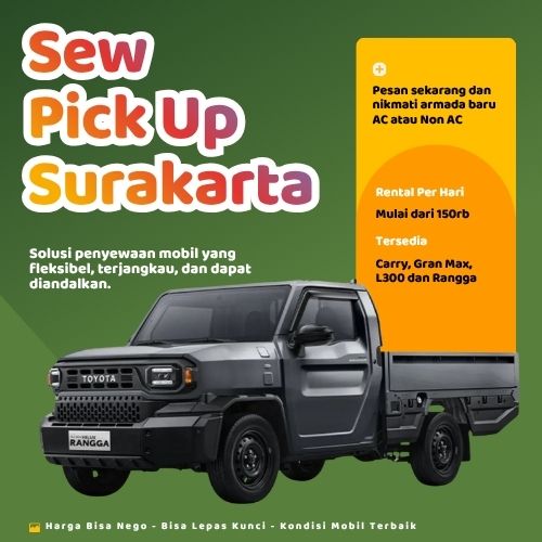 Hemat 10% Sewa Pick Up Surakarta, Bisa Lepas Kunci untuk Pindahan dan Pengiriman