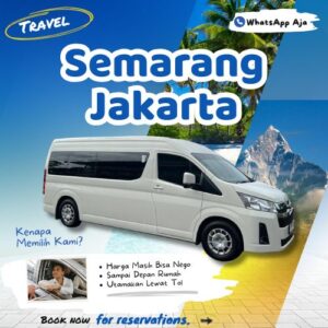 Hemat 10% Travel Semarang Jakarta, WhatsApp Aja Gak Perlu Antre